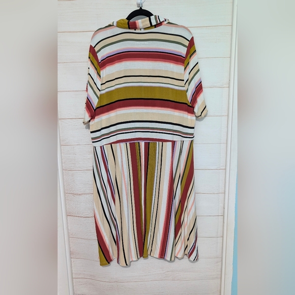 Torrid Colorful Striped Midi Skater Dress 👗 W/ Pockets 😉 Size 2X - Picture 7 of 12